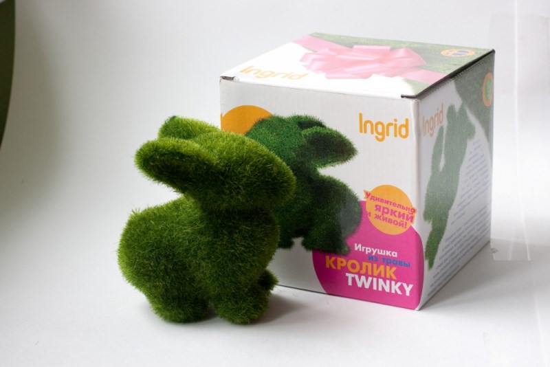 Купить игрушку из цветов 74952550142. Декоративное растение игрушка. Трава декоративная в игрушках. Кролик Twinky игрушка из искусственного торфа.