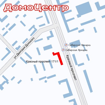 Новосибирск, Красный проспект. Схема проезда к магазину